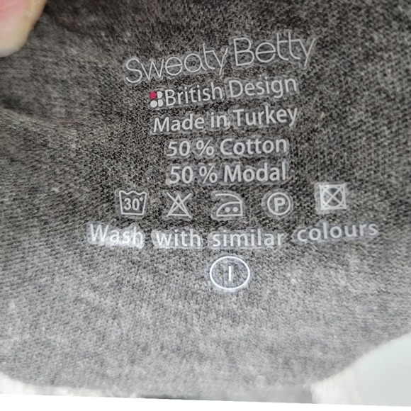 Sweaty Betty pavana Running two tone Gray Layered top Sz large - Picture 3 of 5